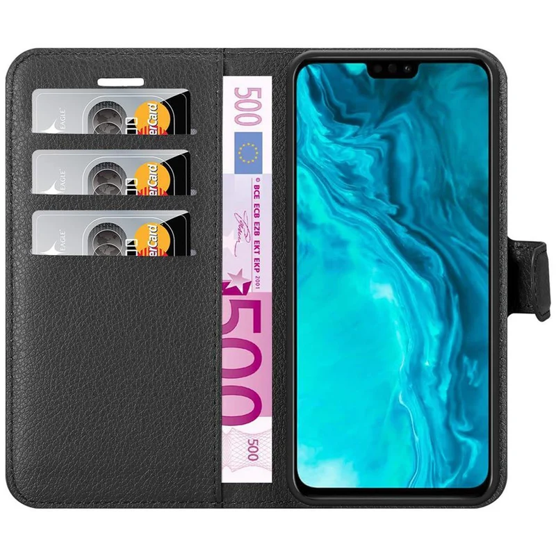 Cadorabo Hülle kompatibel mit Honor 9X LITE Schutzhülle mit Magnetverschluss, Standfunktion und Kartenfach