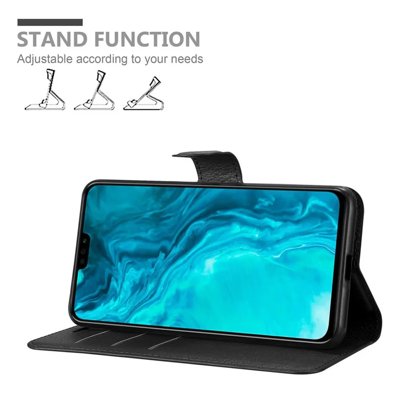 Cadorabo Hülle kompatibel mit Honor 9X LITE Schutzhülle mit Magnetverschluss, Standfunktion und Kartenfach