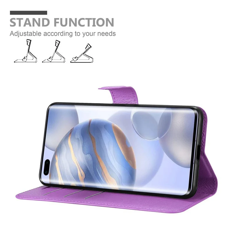 Cadorabo Hülle kompatibel mit Honor 30 PRO Schutzhülle mit Magnetverschluss, Standfunktion und Kartenfach