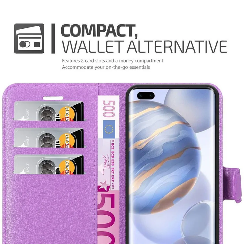 Cadorabo Hülle kompatibel mit Honor 30 PRO Schutzhülle mit Magnetverschluss, Standfunktion und Kartenfach