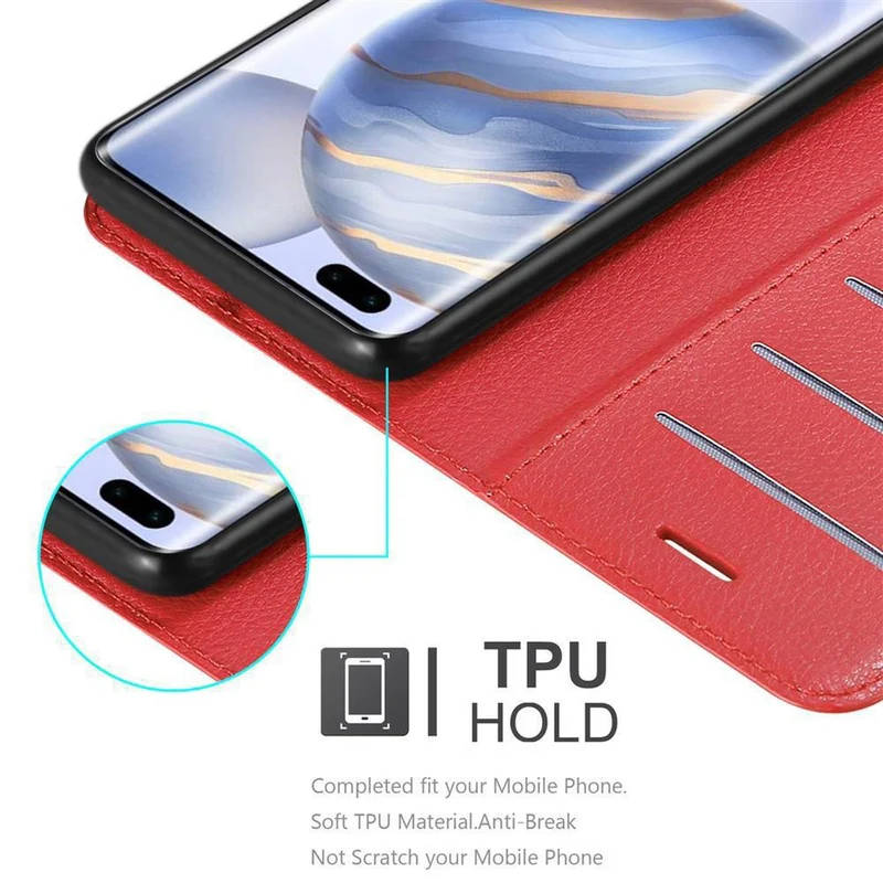 Cadorabo Hülle kompatibel mit Honor 30 PRO Schutzhülle mit Magnetverschluss, Standfunktion und Kartenfach