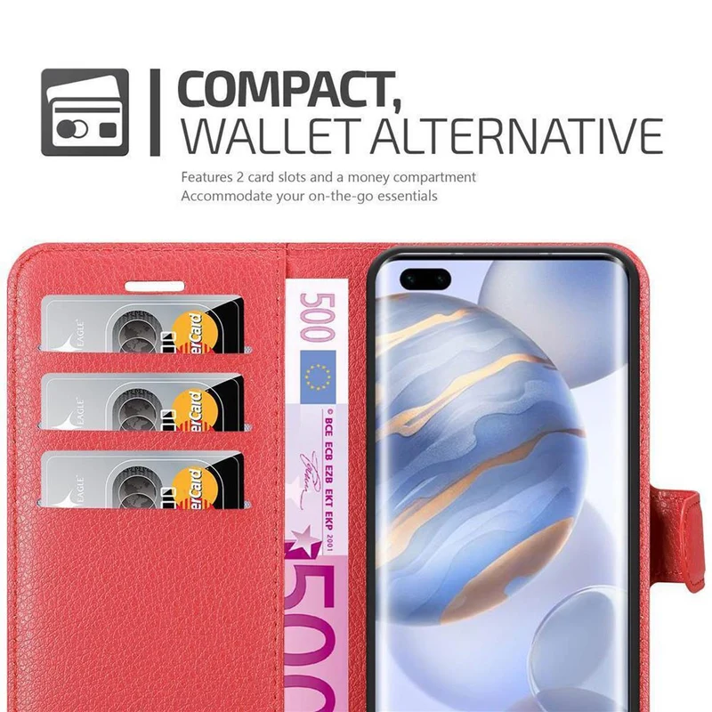 Cadorabo Hülle kompatibel mit Honor 30 PRO Schutzhülle mit Magnetverschluss, Standfunktion und Kartenfach