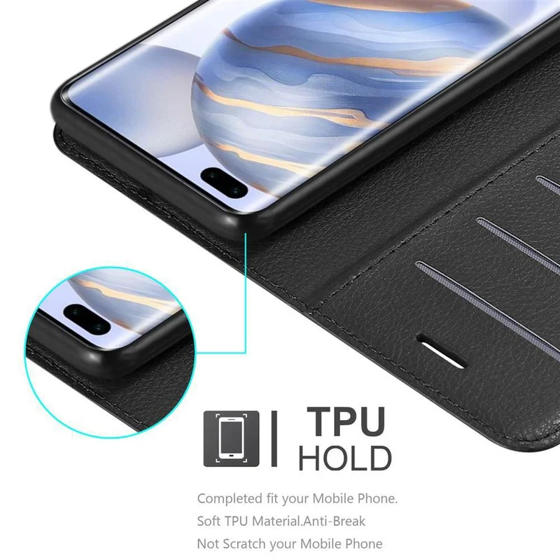 Cadorabo Hülle kompatibel mit Honor 30 PRO Schutzhülle mit Magnetverschluss, Standfunktion und Kartenfach