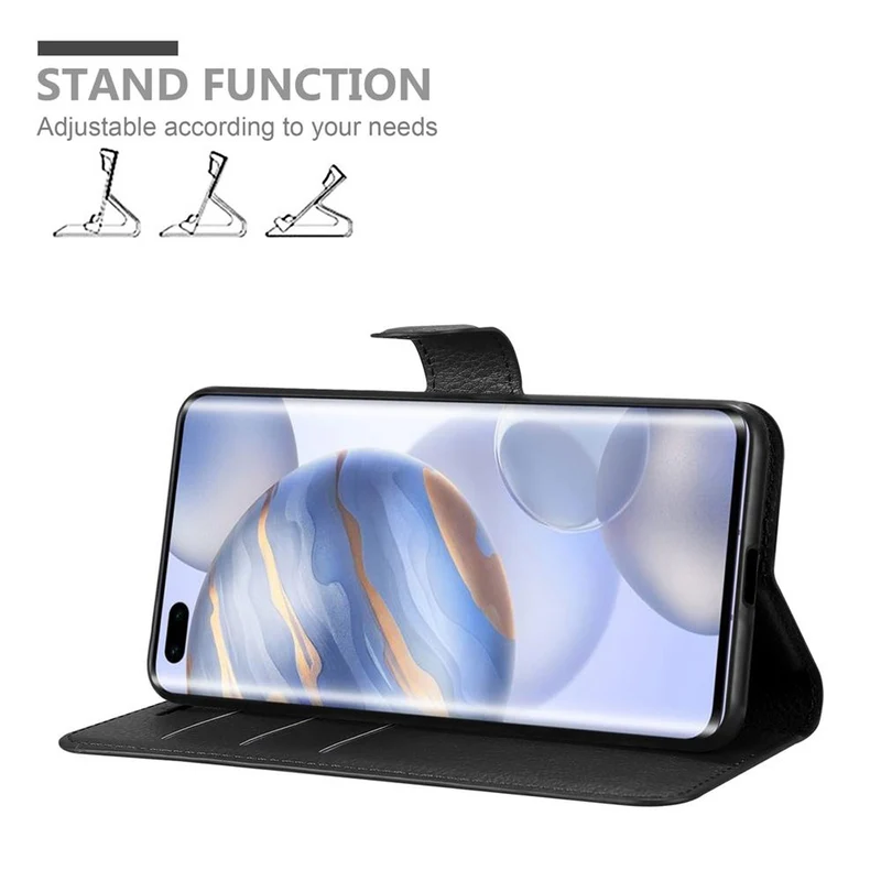 Cadorabo Hülle kompatibel mit Honor 30 PRO Schutzhülle mit Magnetverschluss, Standfunktion und Kartenfach