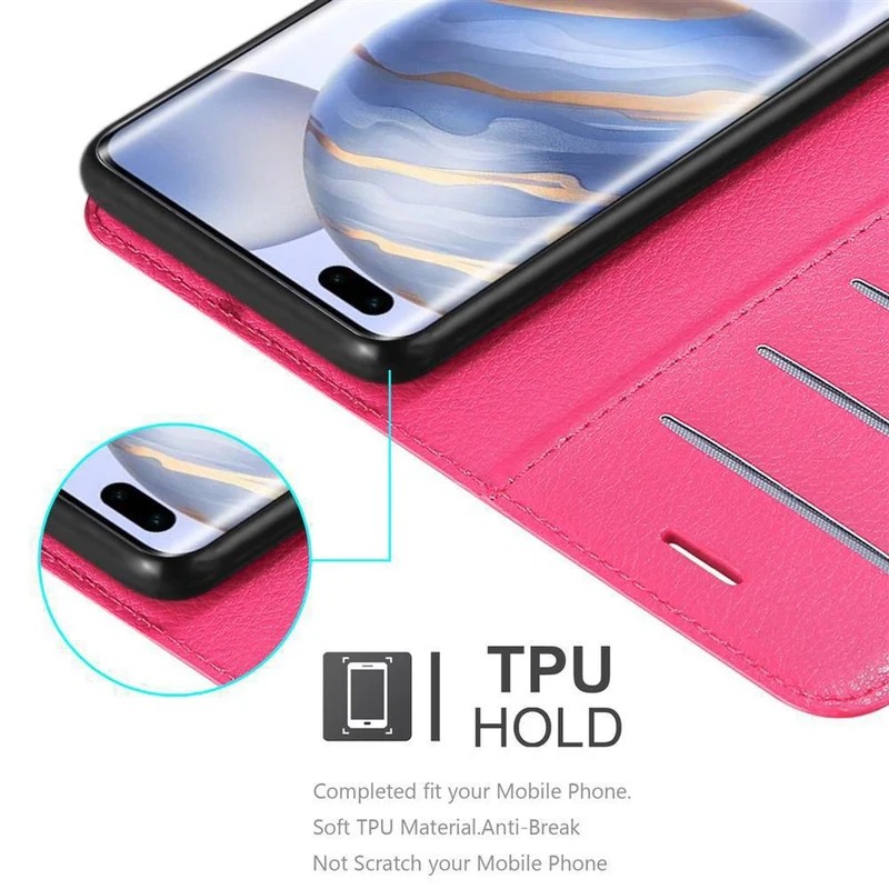 Cadorabo Hülle kompatibel mit Honor 30 PRO Schutzhülle mit Magnetverschluss, Standfunktion und Kartenfach