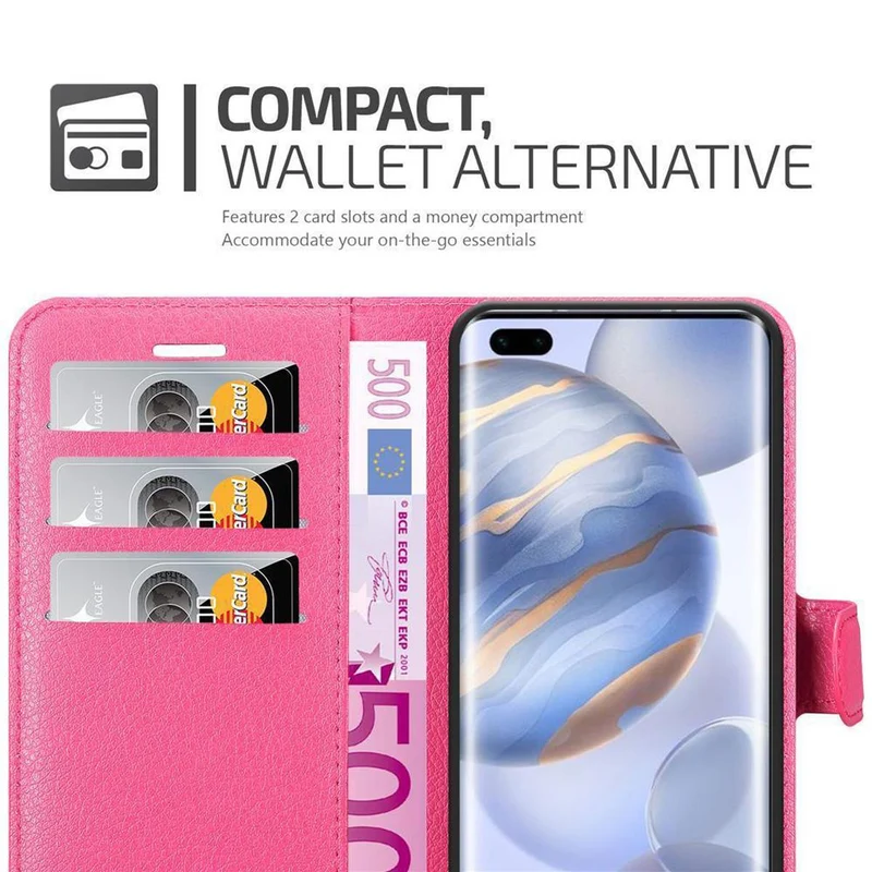 Cadorabo Hülle kompatibel mit Honor 30 PRO Schutzhülle mit Magnetverschluss, Standfunktion und Kartenfach