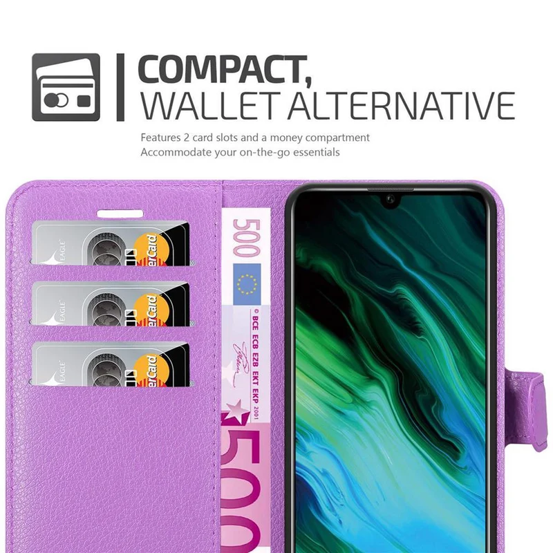 Cadorabo Hülle kompatibel mit Honor 20e Schutzhülle mit Magnetverschluss, Standfunktion und Kartenfach