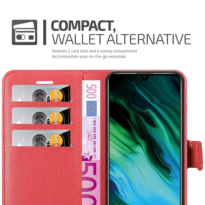 Cadorabo Hülle kompatibel mit Honor 20e Schutzhülle mit Magnetverschluss, Standfunktion und Kartenfach