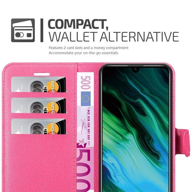Cadorabo Hülle kompatibel mit Honor 20e Schutzhülle mit Magnetverschluss, Standfunktion und Kartenfach