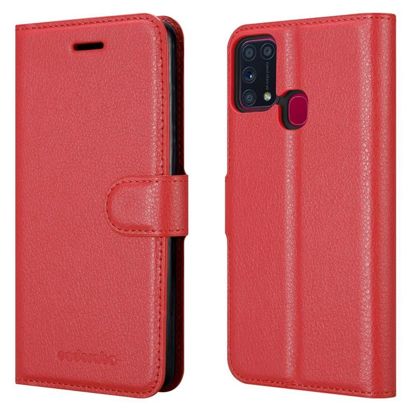Cadorabo Hülle kompatibel mit Samsung Galaxy M31 Schutzhülle mit Magnetverschluss, Standfunktion und Kartenfach