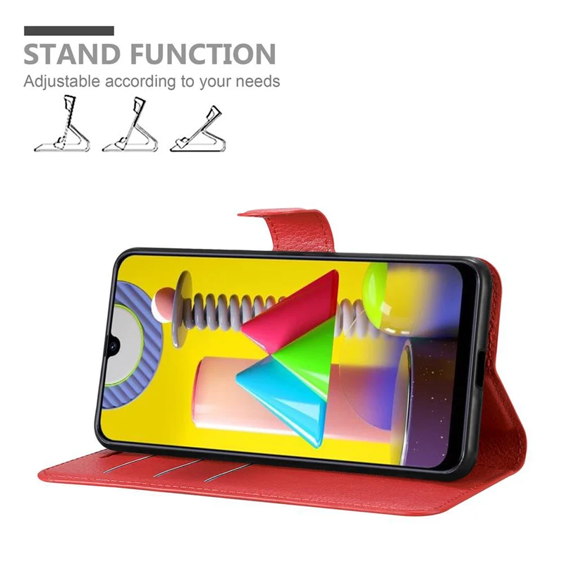 Cadorabo Hülle kompatibel mit Samsung Galaxy M31 Schutzhülle mit Magnetverschluss, Standfunktion und Kartenfach
