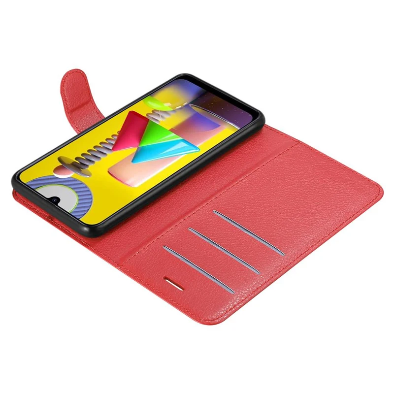Cadorabo Hülle kompatibel mit Samsung Galaxy M31 Schutzhülle mit Magnetverschluss, Standfunktion und Kartenfach