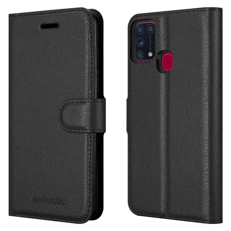 Cadorabo Hülle kompatibel mit Samsung Galaxy M31 Schutzhülle mit Magnetverschluss, Standfunktion und Kartenfach