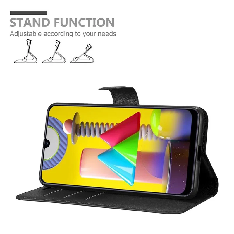 Cadorabo Hülle kompatibel mit Samsung Galaxy M31 Schutzhülle mit Magnetverschluss, Standfunktion und Kartenfach