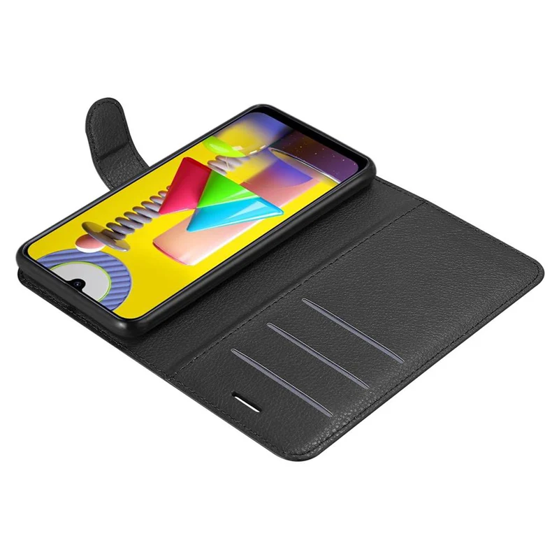 Cadorabo Hülle kompatibel mit Samsung Galaxy M31 Schutzhülle mit Magnetverschluss, Standfunktion und Kartenfach