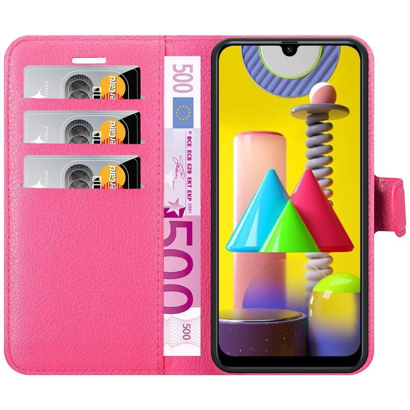 Cadorabo Hülle kompatibel mit Samsung Galaxy M31 Schutzhülle mit Magnetverschluss, Standfunktion und Kartenfach