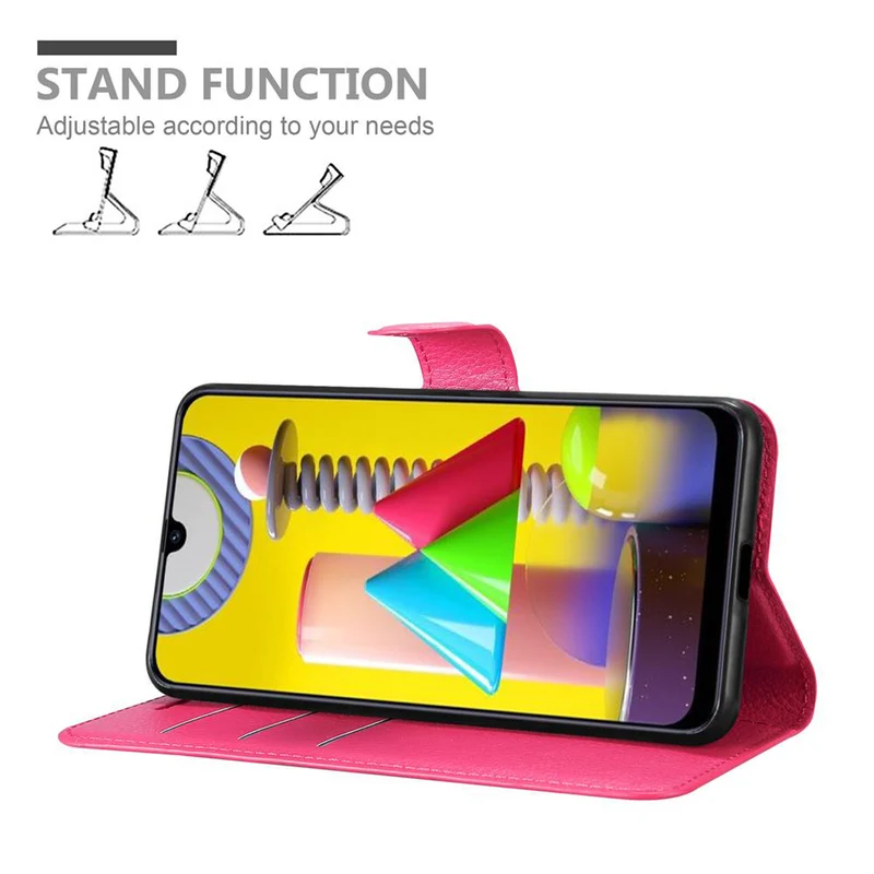 Cadorabo Hülle kompatibel mit Samsung Galaxy M31 Schutzhülle mit Magnetverschluss, Standfunktion und Kartenfach