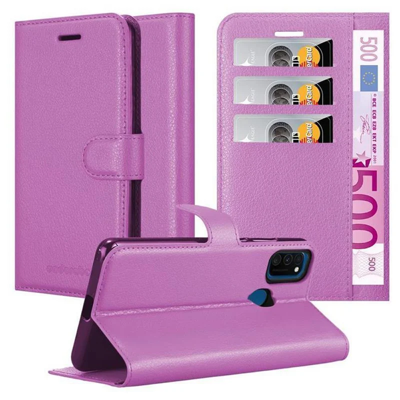 Cadorabo Hülle kompatibel mit Samsung Galaxy M21 / M30s Schutzhülle mit Magnetverschluss, Standfunktion und Kartenfach