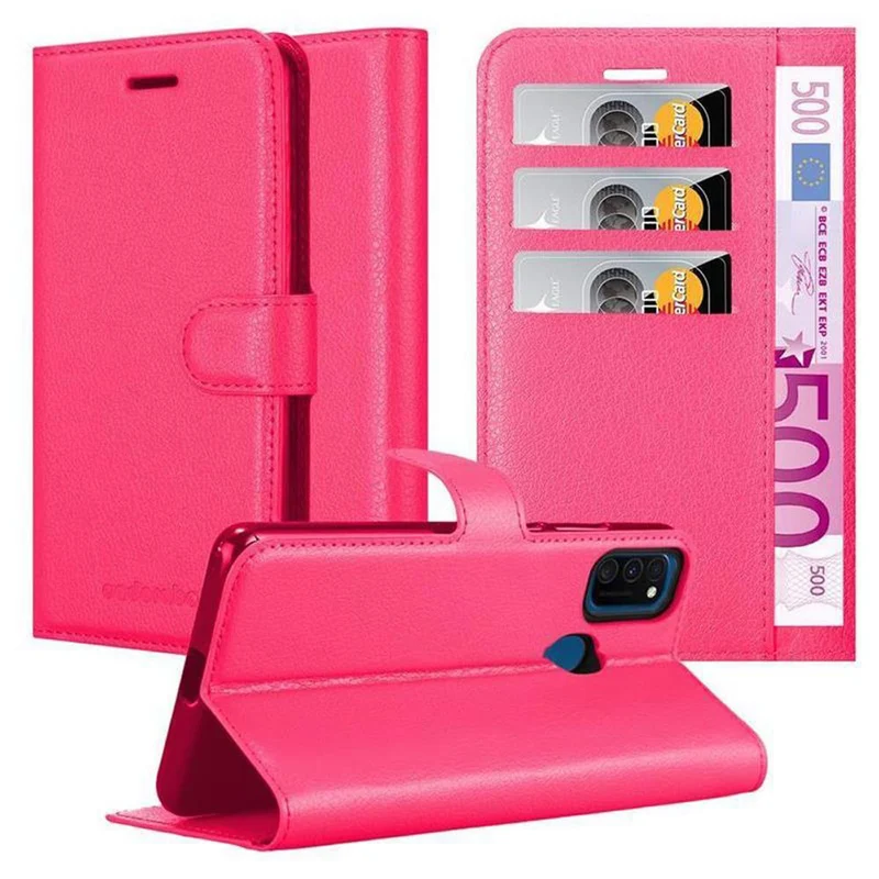 Cadorabo Hülle kompatibel mit Samsung Galaxy M21 / M30s Schutzhülle mit Magnetverschluss, Standfunktion und Kartenfach
