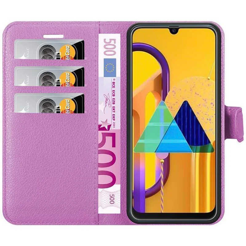 Cadorabo Hülle kompatibel mit Samsung Galaxy M21 / M30s Schutzhülle mit Magnetverschluss, Standfunktion und Kartenfach