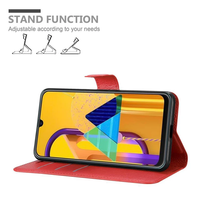 Cadorabo Hülle kompatibel mit Samsung Galaxy M21 / M30s Schutzhülle mit Magnetverschluss, Standfunktion und Kartenfach