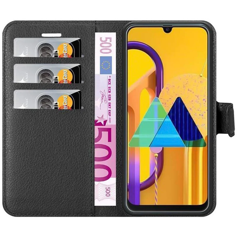 Cadorabo Hülle kompatibel mit Samsung Galaxy M21 / M30s Schutzhülle mit Magnetverschluss, Standfunktion und Kartenfach