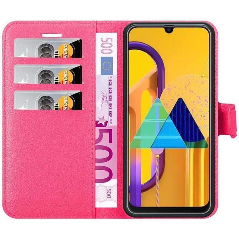 Cadorabo Hülle kompatibel mit Samsung Galaxy M21 / M30s Schutzhülle mit Magnetverschluss, Standfunktion und Kartenfach