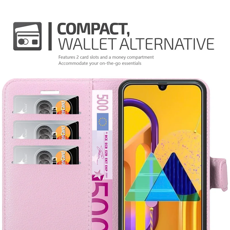 Cadorabo Hülle kompatibel mit Samsung Galaxy M21 / M30s Schutzhülle mit Magnetverschluss, Standfunktion und Kartenfach