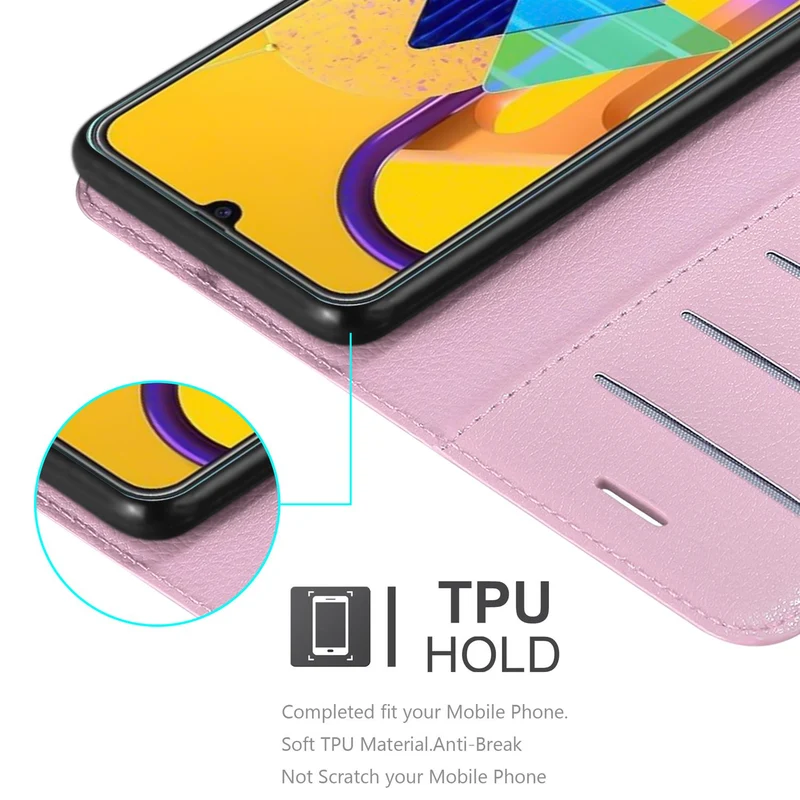 Cadorabo Hülle kompatibel mit Samsung Galaxy M21 / M30s Schutzhülle mit Magnetverschluss, Standfunktion und Kartenfach