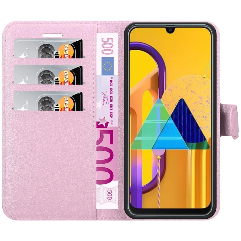 Cadorabo Hülle kompatibel mit Samsung Galaxy M21 / M30s Schutzhülle mit Magnetverschluss, Standfunktion und Kartenfach