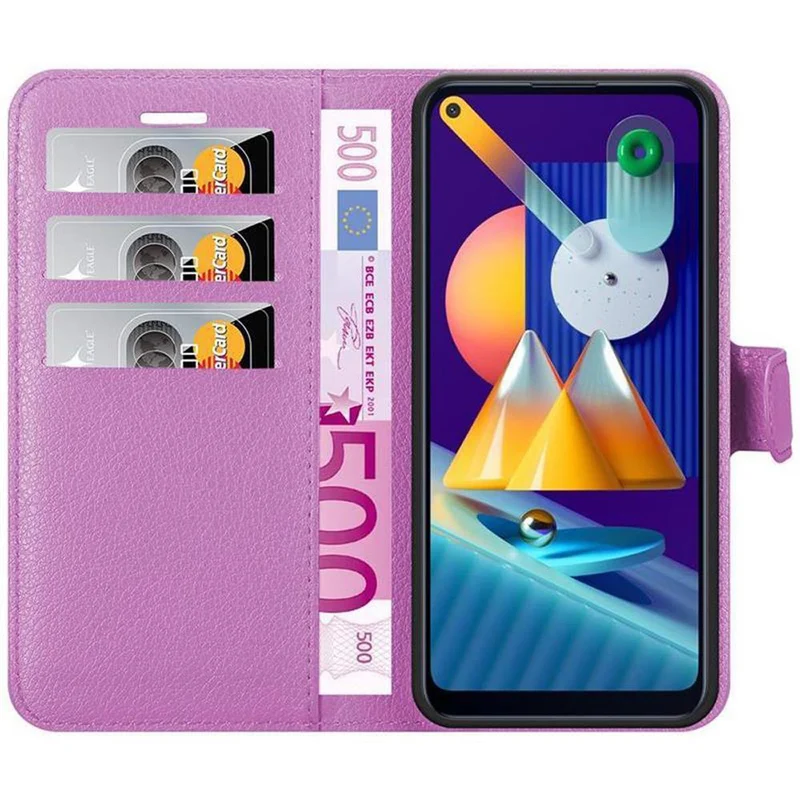 Cadorabo Hülle kompatibel mit Samsung Galaxy A11 / M11 Schutzhülle mit Magnetverschluss, Standfunktion und Kartenfach