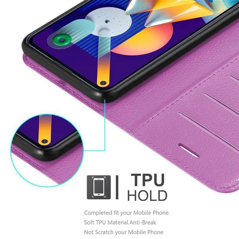 Cadorabo Hülle kompatibel mit Samsung Galaxy A11 / M11 Schutzhülle mit Magnetverschluss, Standfunktion und Kartenfach