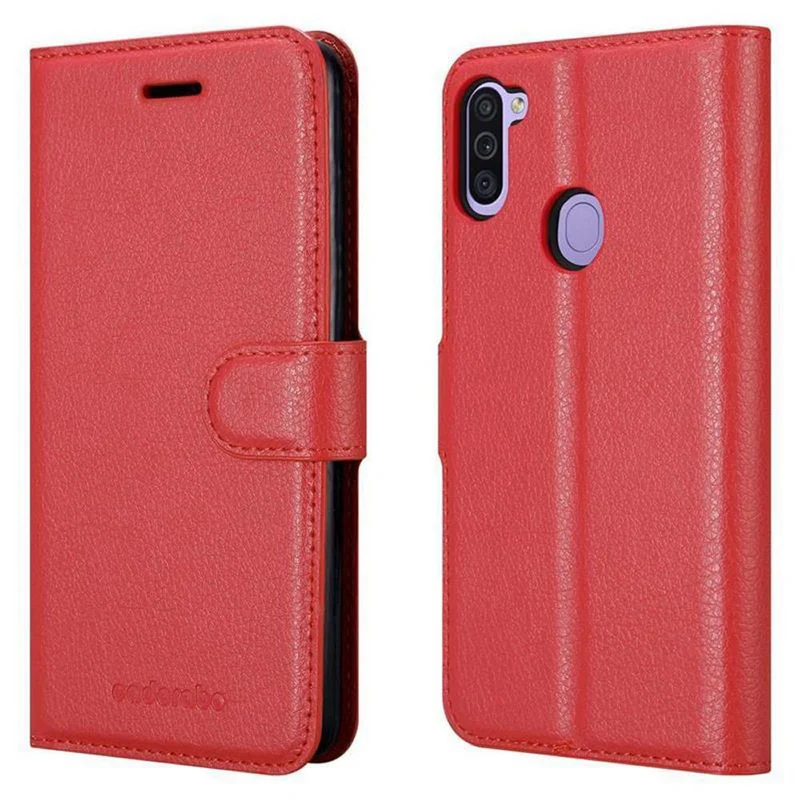 Cadorabo Hülle kompatibel mit Samsung Galaxy A11 / M11 Schutzhülle mit Magnetverschluss, Standfunktion und Kartenfach