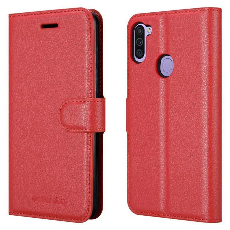Cadorabo Hülle kompatibel mit Samsung Galaxy A11 / M11 Schutzhülle mit Magnetverschluss, Standfunktion und Kartenfach