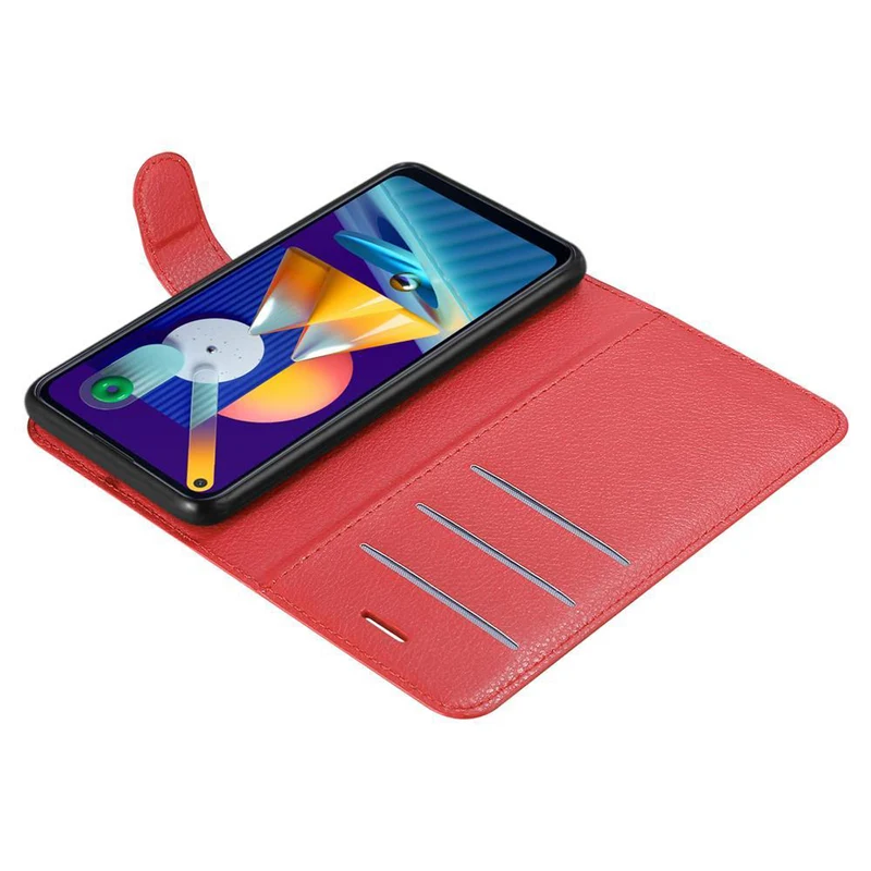 Cadorabo Hülle kompatibel mit Samsung Galaxy A11 / M11 Schutzhülle mit Magnetverschluss, Standfunktion und Kartenfach