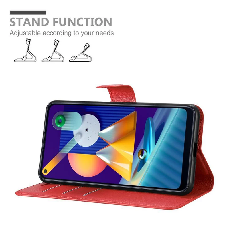 Cadorabo Hülle kompatibel mit Samsung Galaxy A11 / M11 Schutzhülle mit Magnetverschluss, Standfunktion und Kartenfach