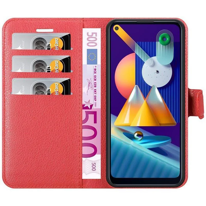 Cadorabo Hülle kompatibel mit Samsung Galaxy A11 / M11 Schutzhülle mit Magnetverschluss, Standfunktion und Kartenfach