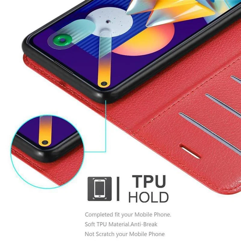 Cadorabo Hülle kompatibel mit Samsung Galaxy A11 / M11 Schutzhülle mit Magnetverschluss, Standfunktion und Kartenfach