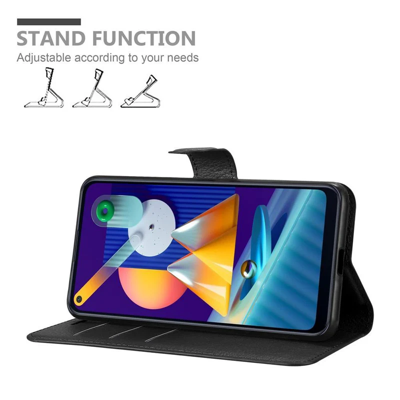 Cadorabo Hülle kompatibel mit Samsung Galaxy A11 / M11 Schutzhülle mit Magnetverschluss, Standfunktion und Kartenfach