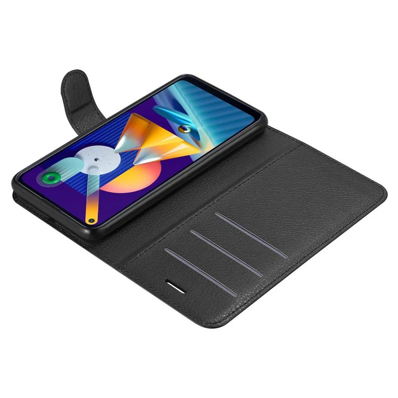 Cadorabo Hülle kompatibel mit Samsung Galaxy A11 / M11 Schutzhülle mit Magnetverschluss, Standfunktion und Kartenfach
