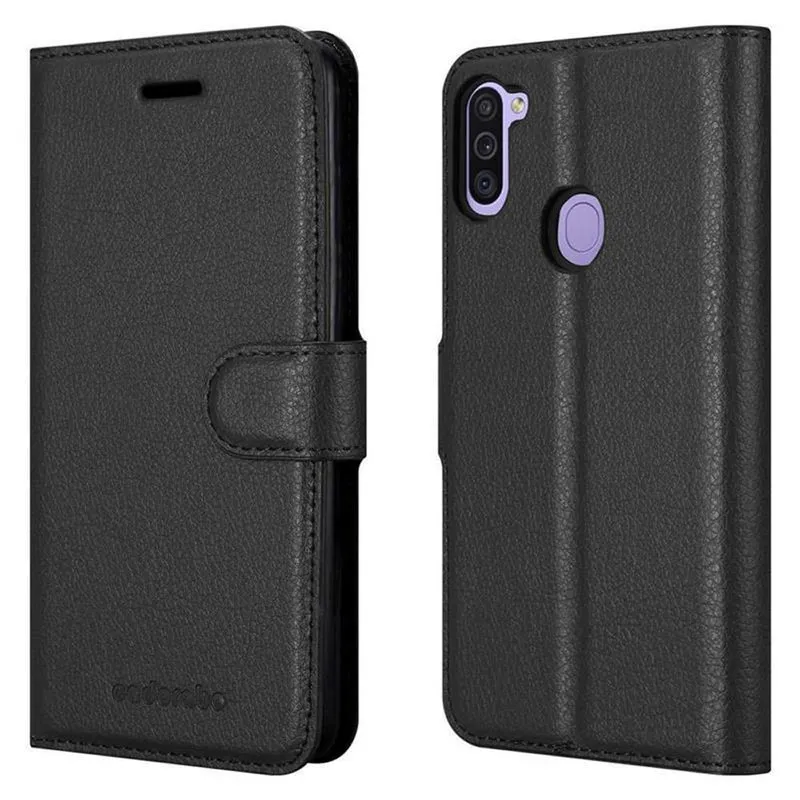 Cadorabo Hülle kompatibel mit Samsung Galaxy A11 / M11 Schutzhülle mit Magnetverschluss, Standfunktion und Kartenfach