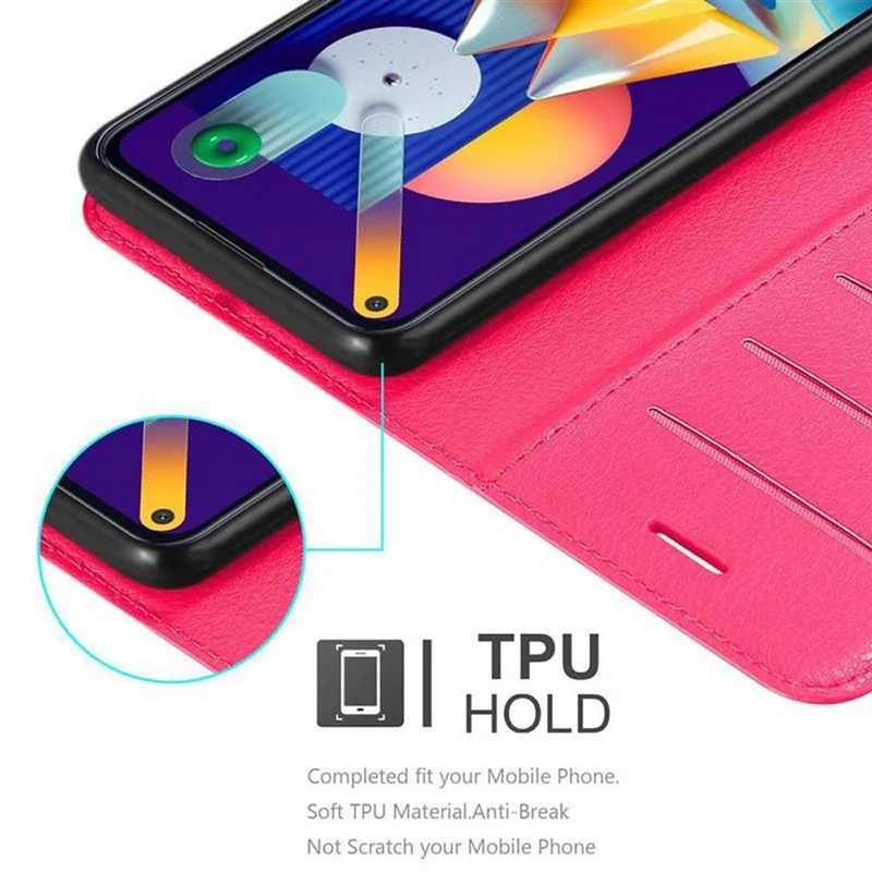 Cadorabo Hülle kompatibel mit Samsung Galaxy A11 / M11 Schutzhülle mit Magnetverschluss, Standfunktion und Kartenfach