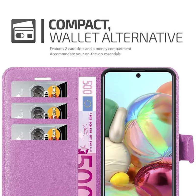 Cadorabo Hülle kompatibel mit Samsung Galaxy A71 5G Schutzhülle mit Magnetverschluss, Standfunktion und Kartenfach