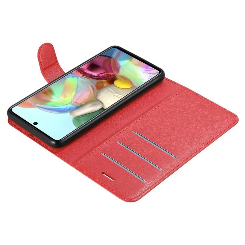 Cadorabo Hülle kompatibel mit Samsung Galaxy A71 5G Schutzhülle mit Magnetverschluss, Standfunktion und Kartenfach