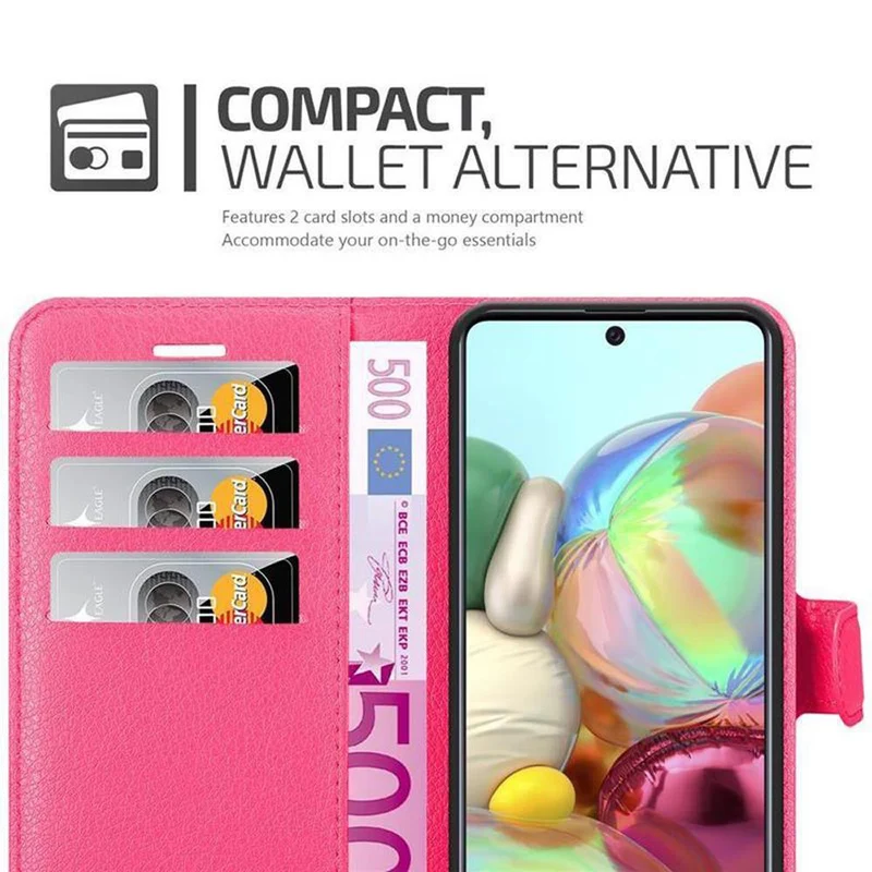 Cadorabo Hülle kompatibel mit Samsung Galaxy A71 5G Schutzhülle mit Magnetverschluss, Standfunktion und Kartenfach