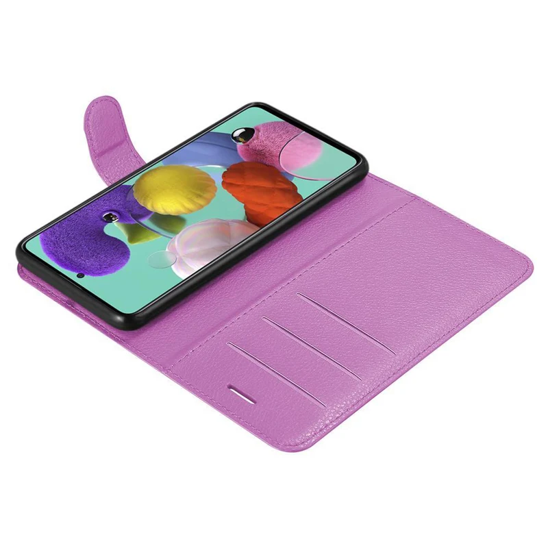 Cadorabo Hülle kompatibel mit Samsung Galaxy A51 5G Schutzhülle mit Magnetverschluss, Standfunktion und Kartenfach