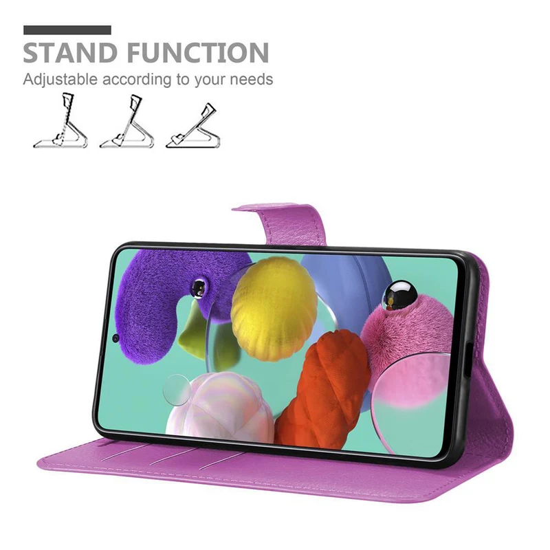 Cadorabo Hülle kompatibel mit Samsung Galaxy A51 5G Schutzhülle mit Magnetverschluss, Standfunktion und Kartenfach