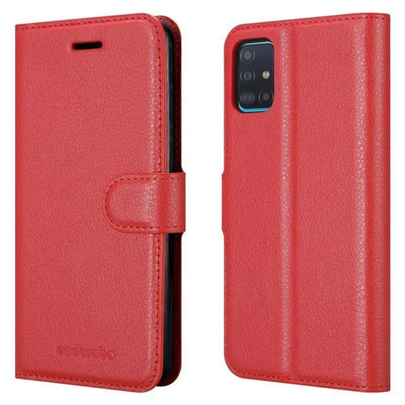 Cadorabo Hülle kompatibel mit Samsung Galaxy A51 5G Schutzhülle mit Magnetverschluss, Standfunktion und Kartenfach