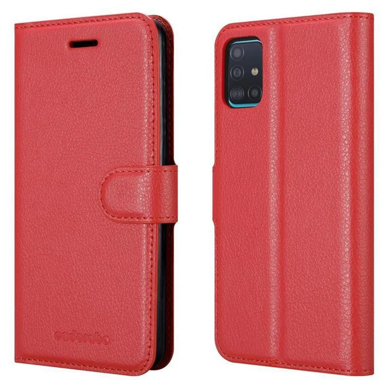 Cadorabo Hülle kompatibel mit Samsung Galaxy A51 5G Schutzhülle mit Magnetverschluss, Standfunktion und Kartenfach