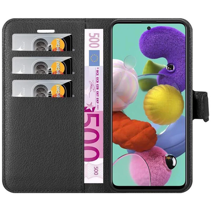 Cadorabo Hülle kompatibel mit Samsung Galaxy A51 5G Schutzhülle mit Magnetverschluss, Standfunktion und Kartenfach